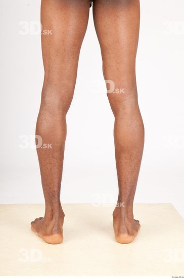 Calf Man Black Nude Athletic Studio photo references