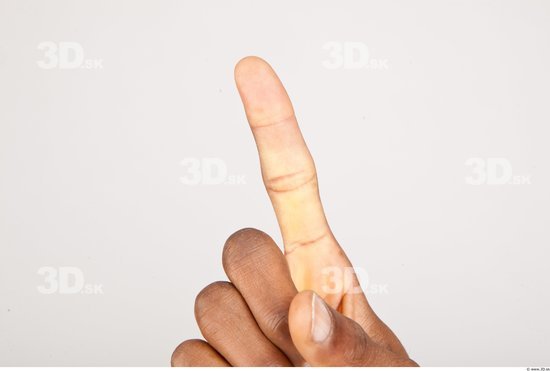 Fingers Man Black Athletic Studio photo references