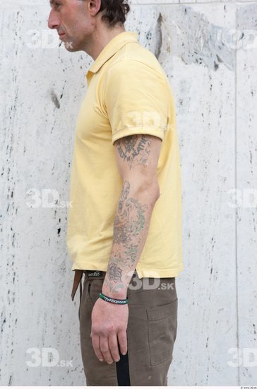 Arm Man Tattoo Casual Shirt T shirt Average Street photo references