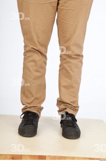 Calf Back Casual Trousers Slim Studio photo references