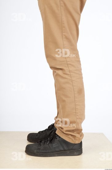 Calf Back Casual Trousers Slim Studio photo references