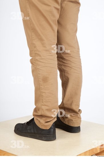 Calf Back Casual Trousers Slim Studio photo references