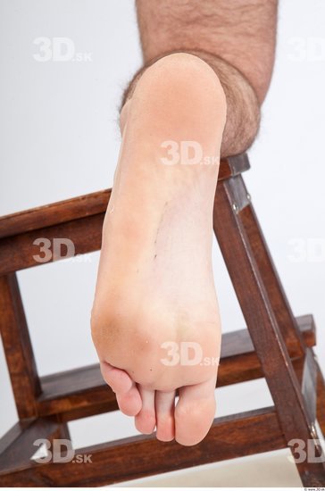 Foot Back Nude Slim Studio photo references