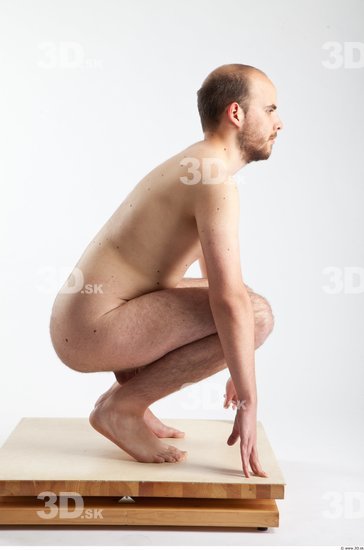 Whole Body Man Other White Nude Slim Bearded