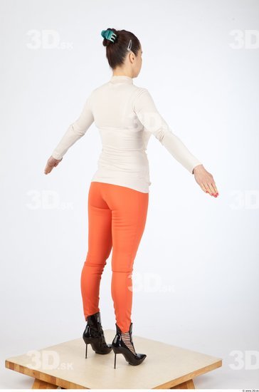 Woman White Slim Studio photo references