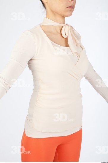 Woman White Slim Studio photo references