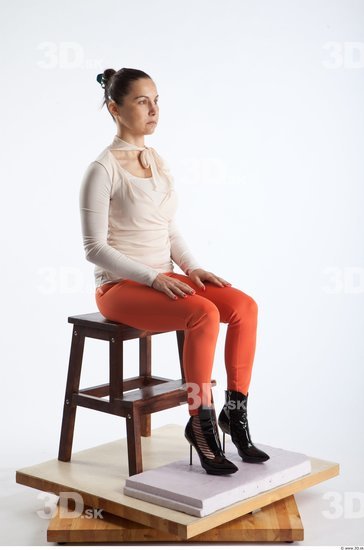 Whole Body Woman Artistic poses White Casual Slim