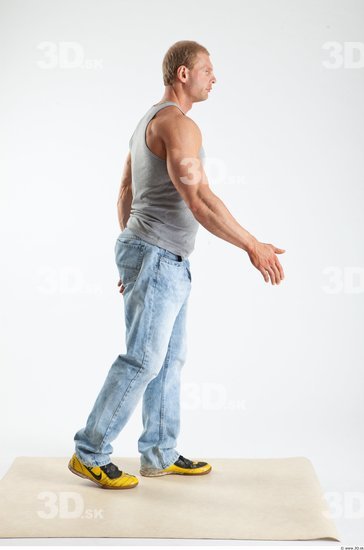 Whole Body Man Animation references White Casual Muscular