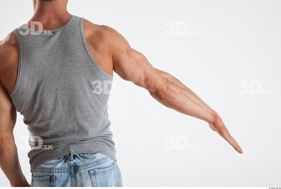 Arm Man Animation references White Casual Singlet Muscular