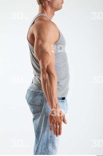 Arm Man Animation references White Casual Singlet Muscular