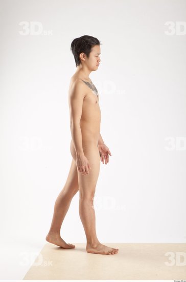 Whole Body Man Animation references Asian Nude Casual Slim Studio photo references