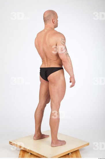 Man White Muscular Studio photo references