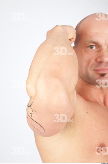 Man White Muscular Studio photo references