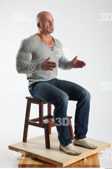 Whole Body Man Artistic poses White Casual Muscular