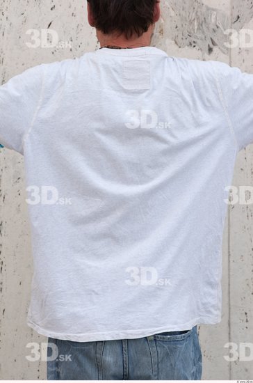 Upper Body Back Man Casual Shirt T shirt Average Street photo references