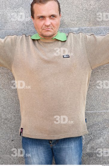 Upper Body Man Casual Sweater Average Street photo references