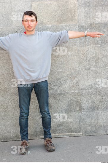 Whole Body Man T poses Casual Average Street photo references