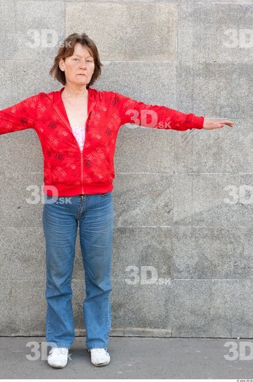 Whole Body Woman T poses Casual Average Street photo references