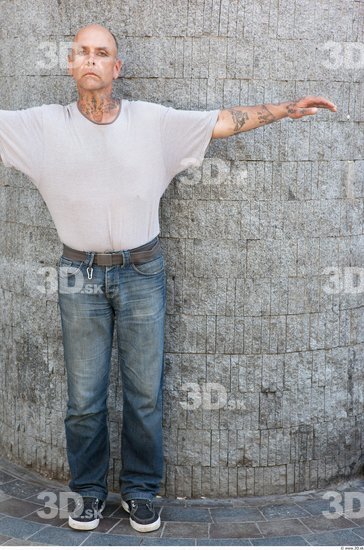 Whole Body Man T poses Casual Average Street photo references