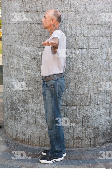 Whole Body Man T poses Casual Average Street photo references