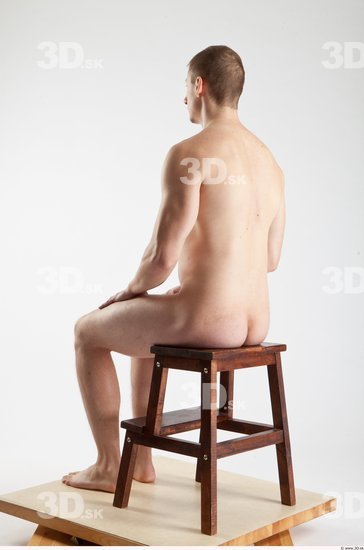 Whole Body Man Artistic poses White Nude Athletic