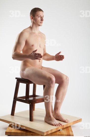 Whole Body Man Artistic poses White Nude Athletic