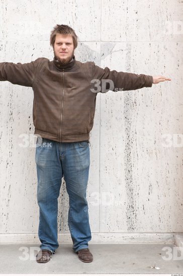 Whole Body Man T poses Casual Average Street photo references