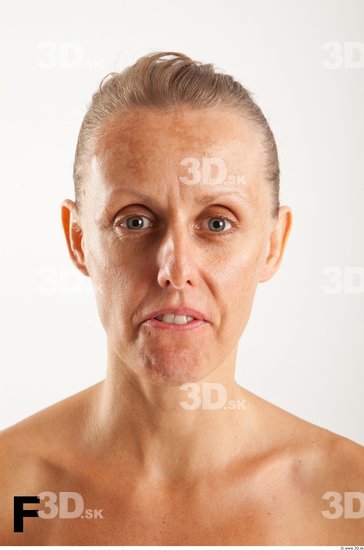 Head Phonemes Woman White Slim Wrinkles