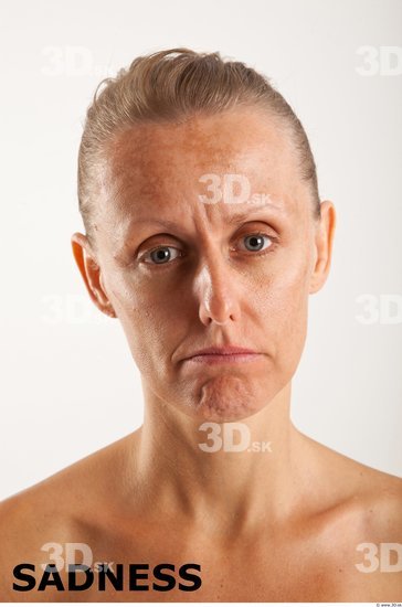 Head Emotions Woman White Slim Wrinkles