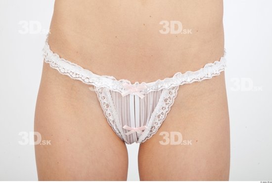 Woman White Underwear Slim Panties Clothes photo references