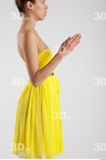 Arm Woman Animation references White Formal Dress Slim