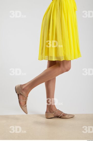 Leg Woman Animation references White Formal Dress Slim