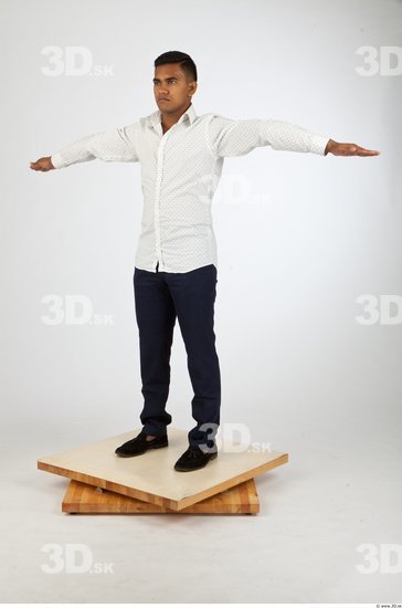 Whole Body T poses Black Formal Studio photo references