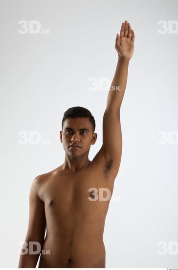 Arm Whole Body Man Animation references Black Nude Formal Slim Studio photo references