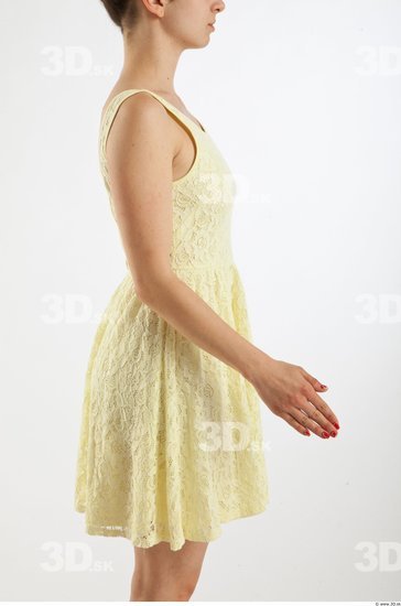 Arm Woman Animation references White Formal Dress Slim