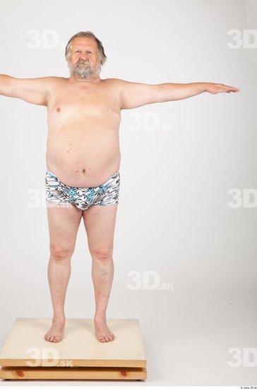 Whole Body Man T poses Underwear Shorts Wrinkles Studio photo references