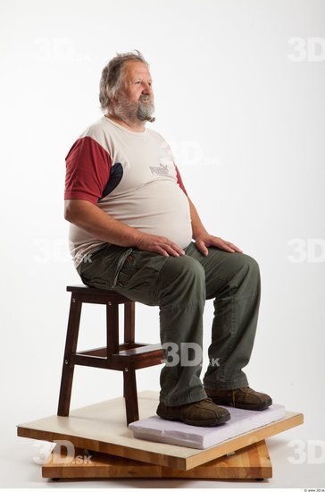 Whole Body Man Artistic poses White Casual Overweight Bearded