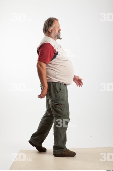 Whole Body Man Animation references White Casual Overweight Bearded