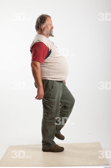 Whole Body Man Animation references White Casual Overweight Bearded