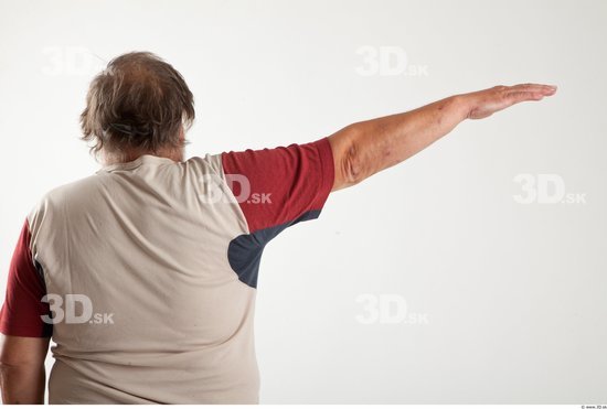 Arm Man Animation references White Casual T shirt Overweight Bearded