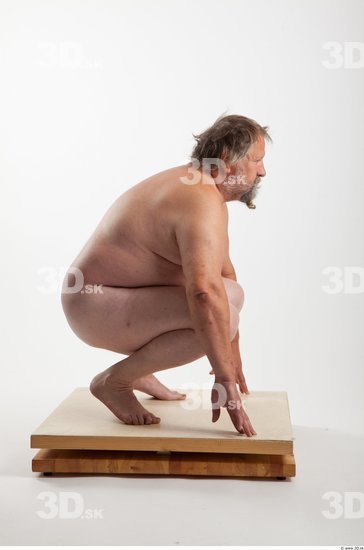 Whole Body Man Other White Nude Overweight Bearded