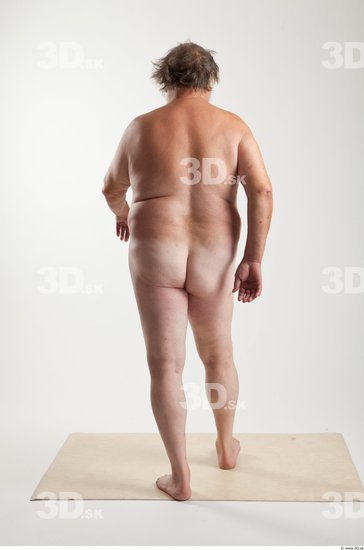 Whole Body Man Animation references White Nude Overweight Bearded