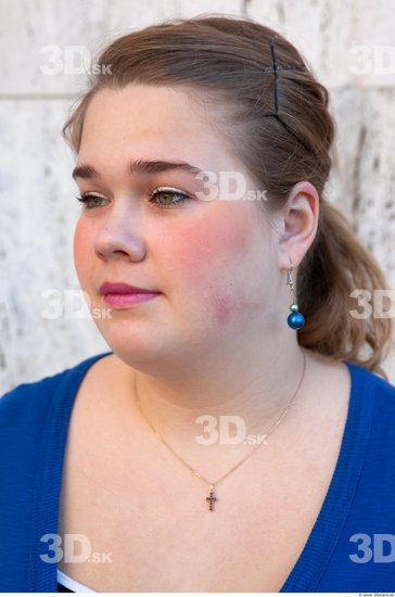 Head Woman White Overweight Street photo references