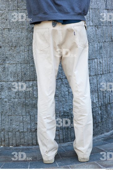 Leg Man White Casual Trousers Average