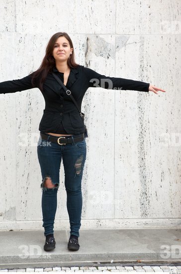 Whole Body Woman T poses Casual Average Street photo references