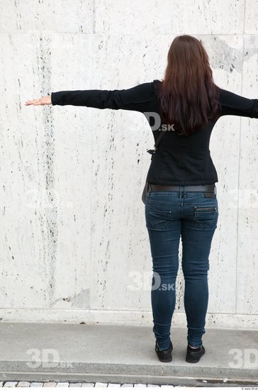 Whole Body Woman T poses Casual Average Street photo references