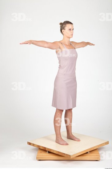 Whole Body T poses Casual Dress Slim Studio photo references