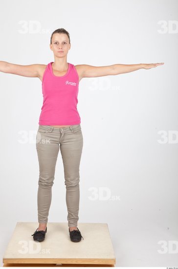 Whole Body T poses Casual Slim Studio photo references