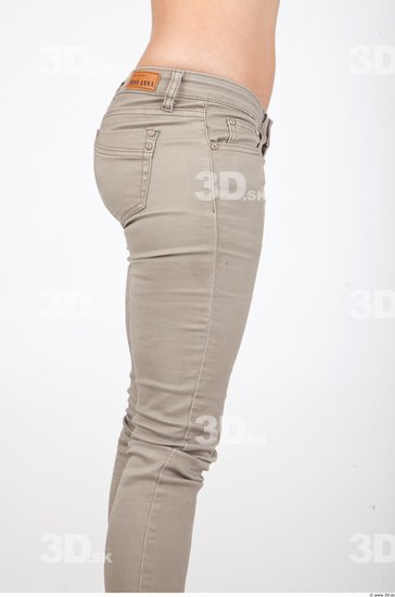 Thigh Casual Trousers Slim Studio photo references