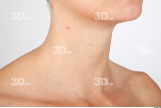 Neck Nude Slim Studio photo references